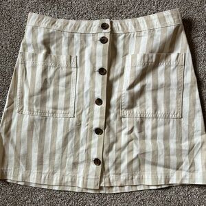 Old navy striped button front skirt